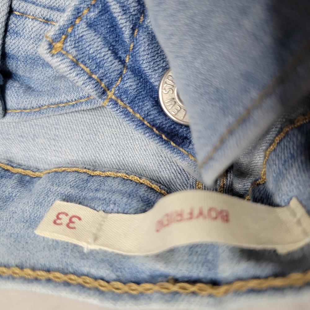 Levi Strauss Womens Boyfriend & 512 Straight Jeans Bundle 3 Pairs Blue Size 33 - Picture 12 of 12